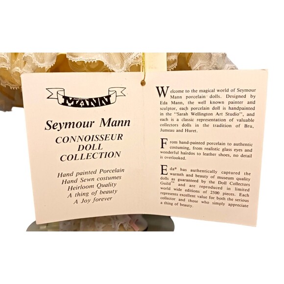 VTG Seymour Mann Connoisseur Collection 20" Porcelain Doll DONNA Victorian LTD E - Picture 7 of 10